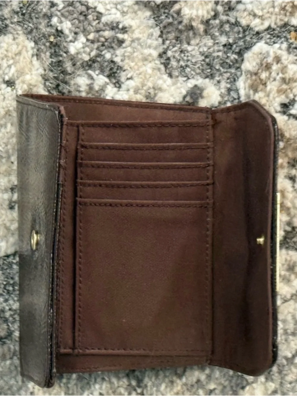 🫶🏻 Vintage Relic Black Wallet with Leopard Haircalf Accent